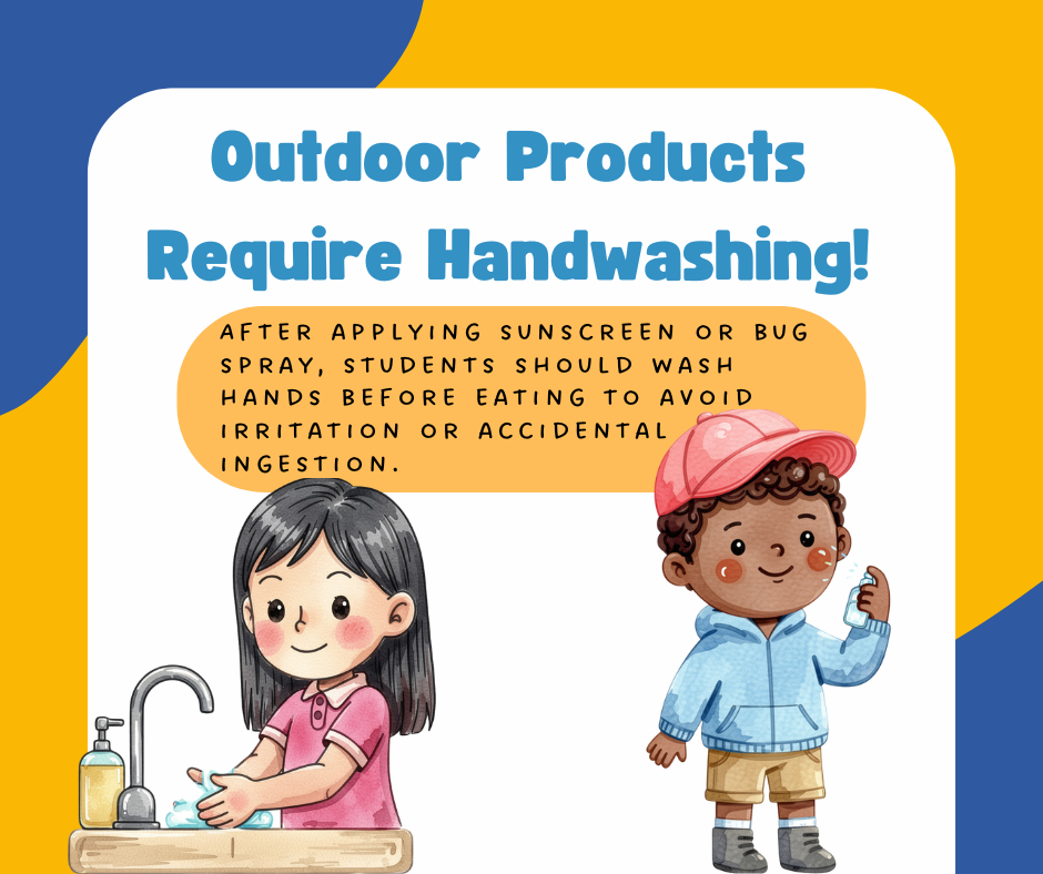 Outdoor Products require hand washing