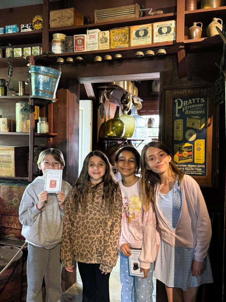 Students in the general store.