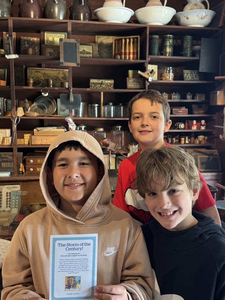 Students in the general store.