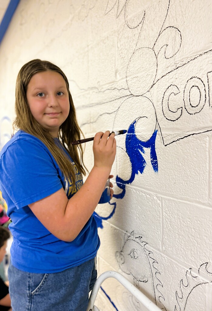 Student painting