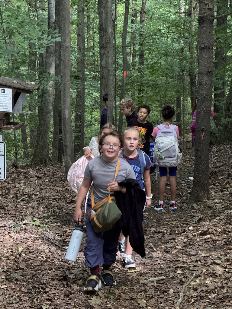 Students hiking