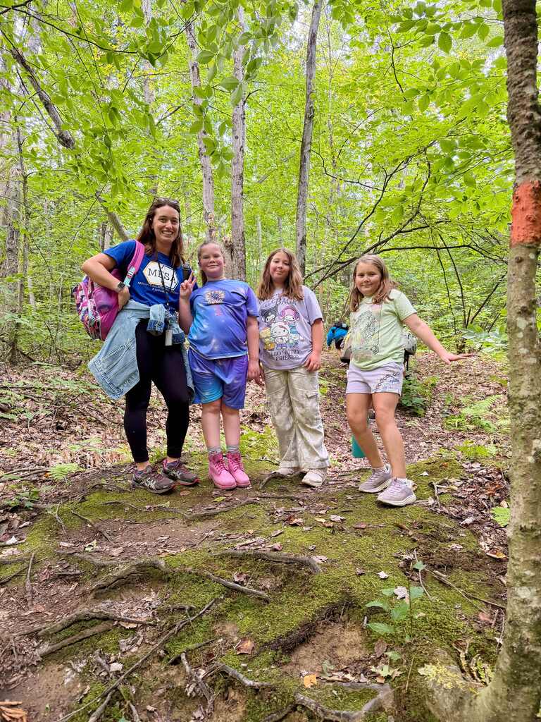 Students hiking