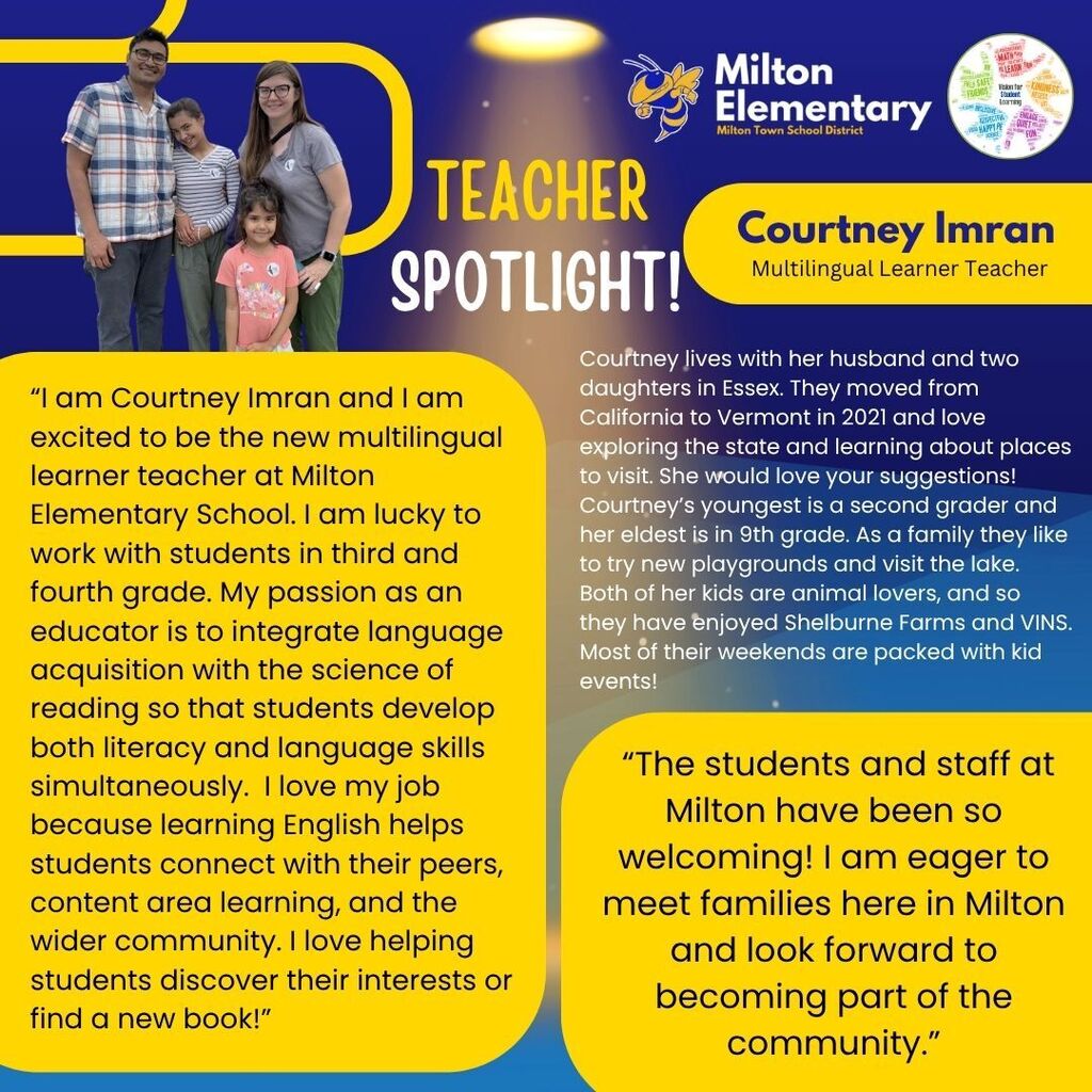 Teacher Spotlight on Courtney Imran.