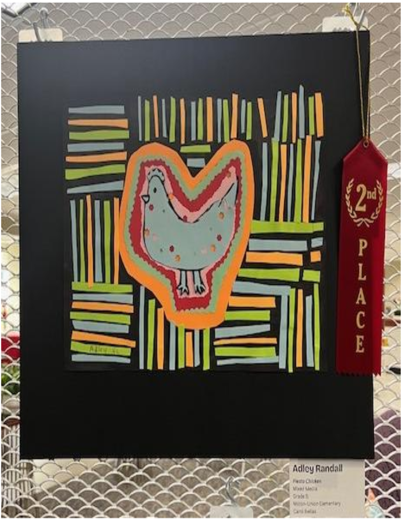 Artwork our elementary students had displayed in the Tipp City Area Arts Council Youth Art Exhibit.