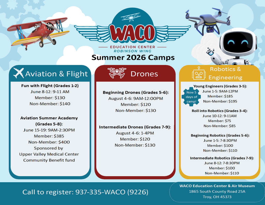 WACO Education Center Summer 2026 Camps