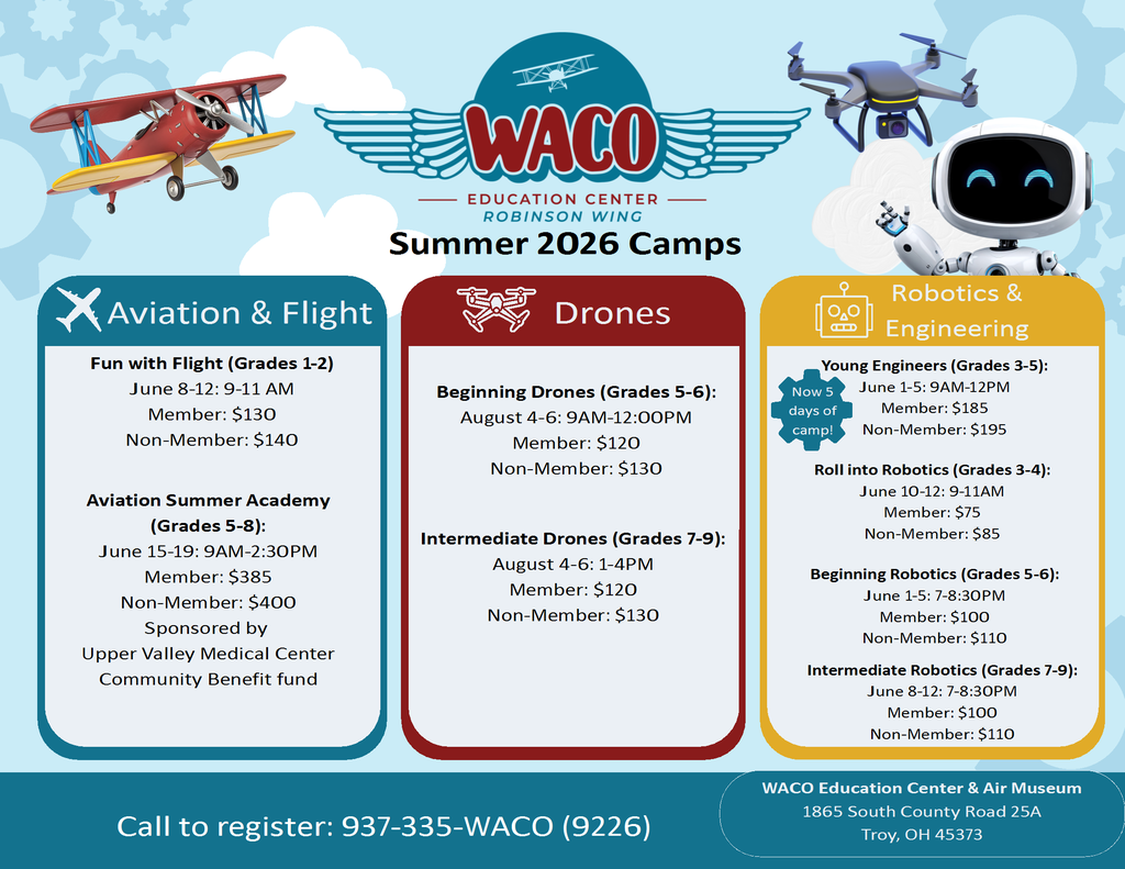 WACO Education Center Summer 2026 Camps