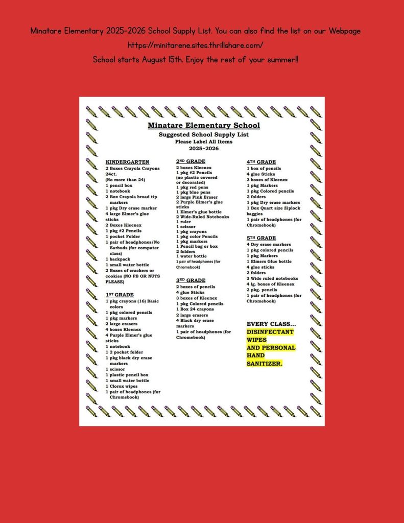 Elem supplies