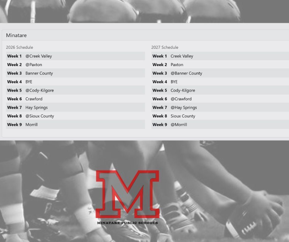 2026-2027 NSAA Class D6 Football Schedules