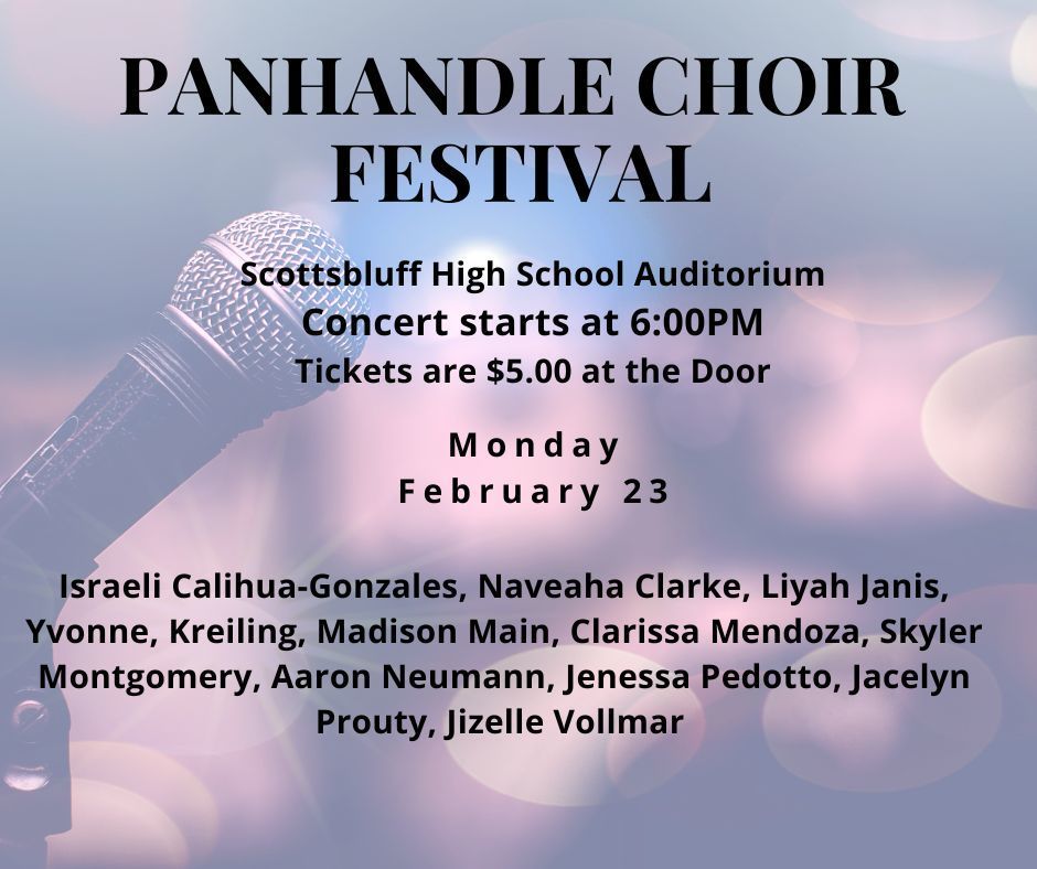 Panhandle Choir Festival, Scottsbluff High School Auditorium.