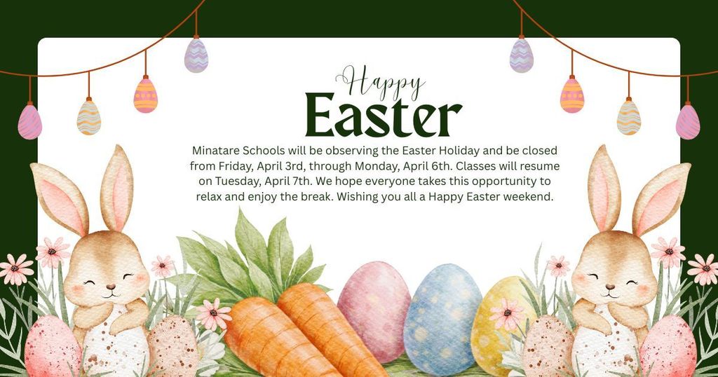 Easter Closure April 3-April 6