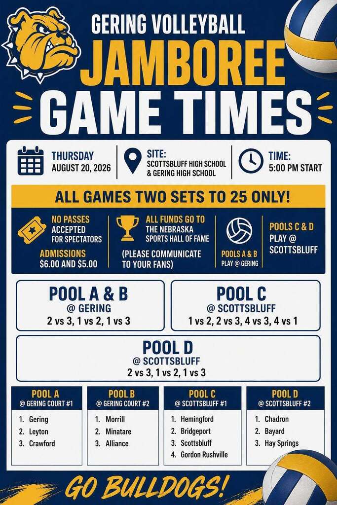 Gering High Svhool Jamboree Thursday August 22