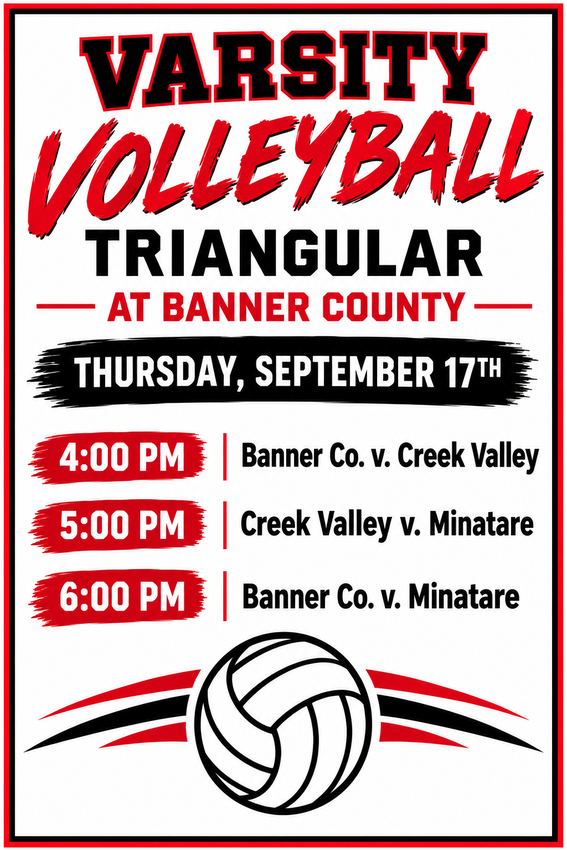 Volleyball triangular at Banner County 9-17-26