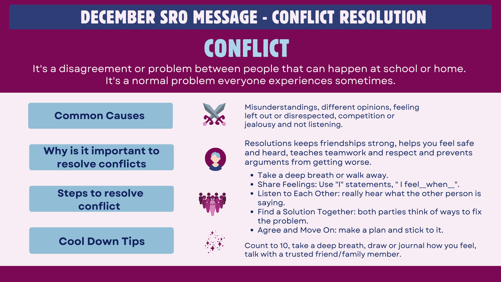 December SRO Message