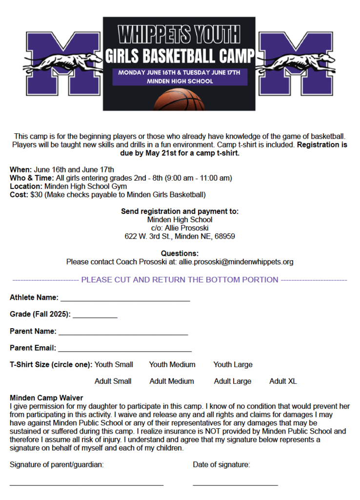 Whippets Youth Girls Basketball Camp