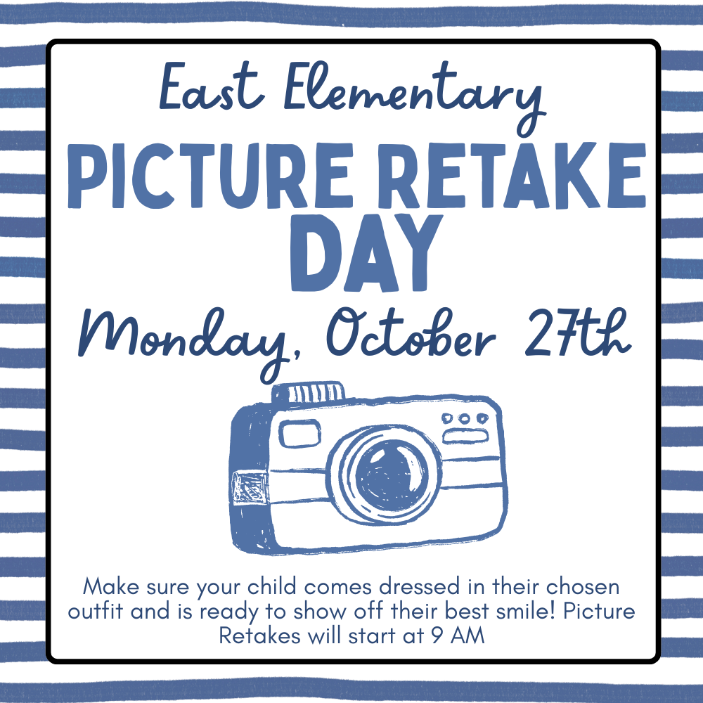 Picture Day Classroom Announcement in Blue Illustrative Style