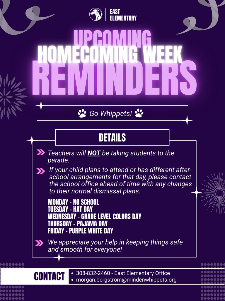 Homecoming Week - Reminders