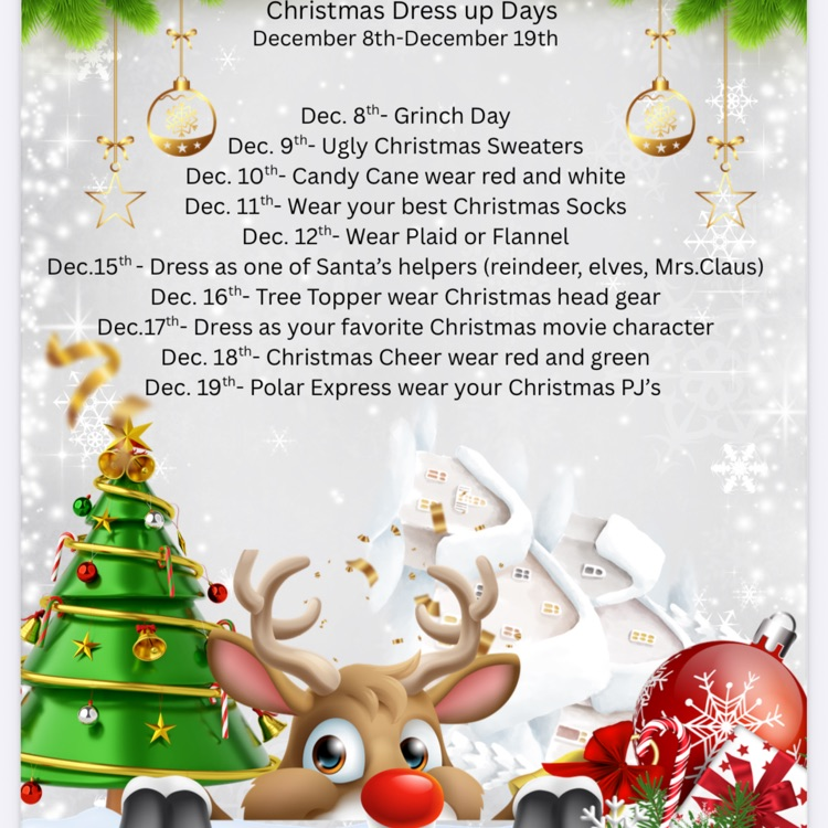 cljms Christmas dress up days