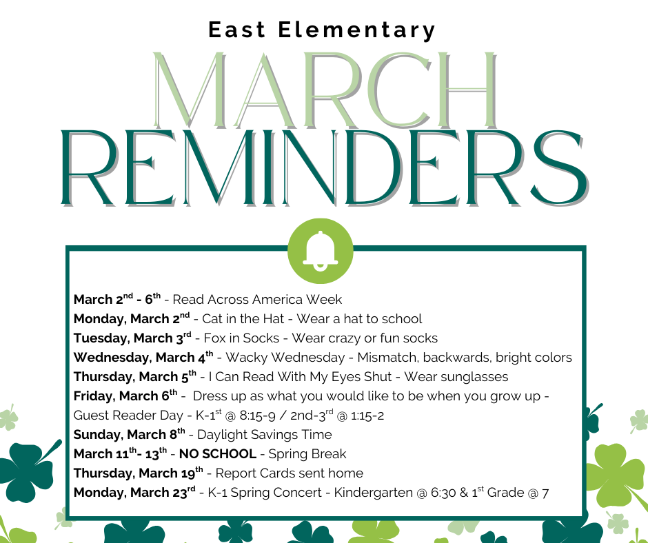 March Reminders