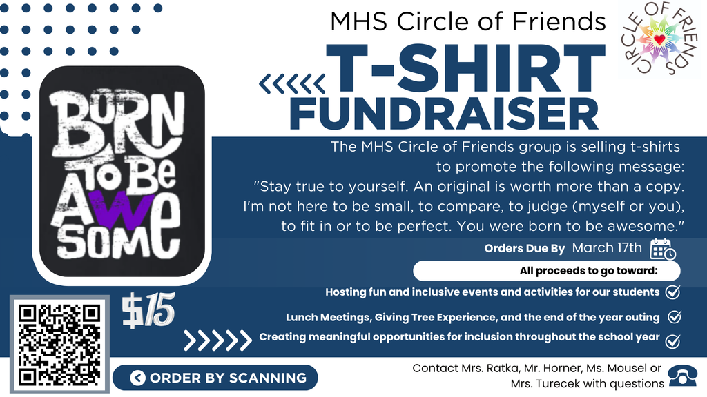 Circle of Friends T-shirt fundraiser graphic. 