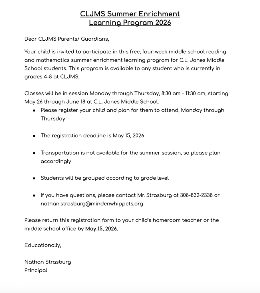 Summer School Info