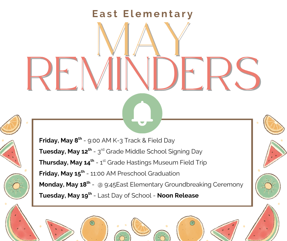 May Reminders 