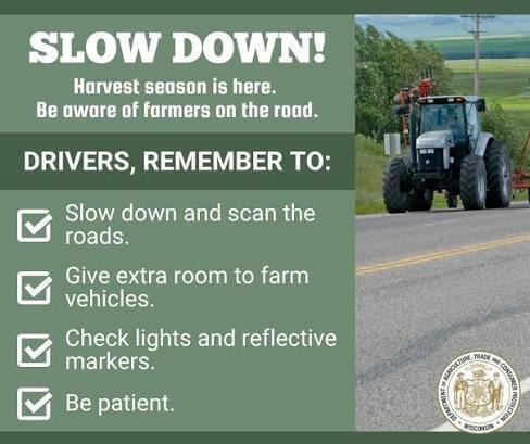 Slow down during harvest