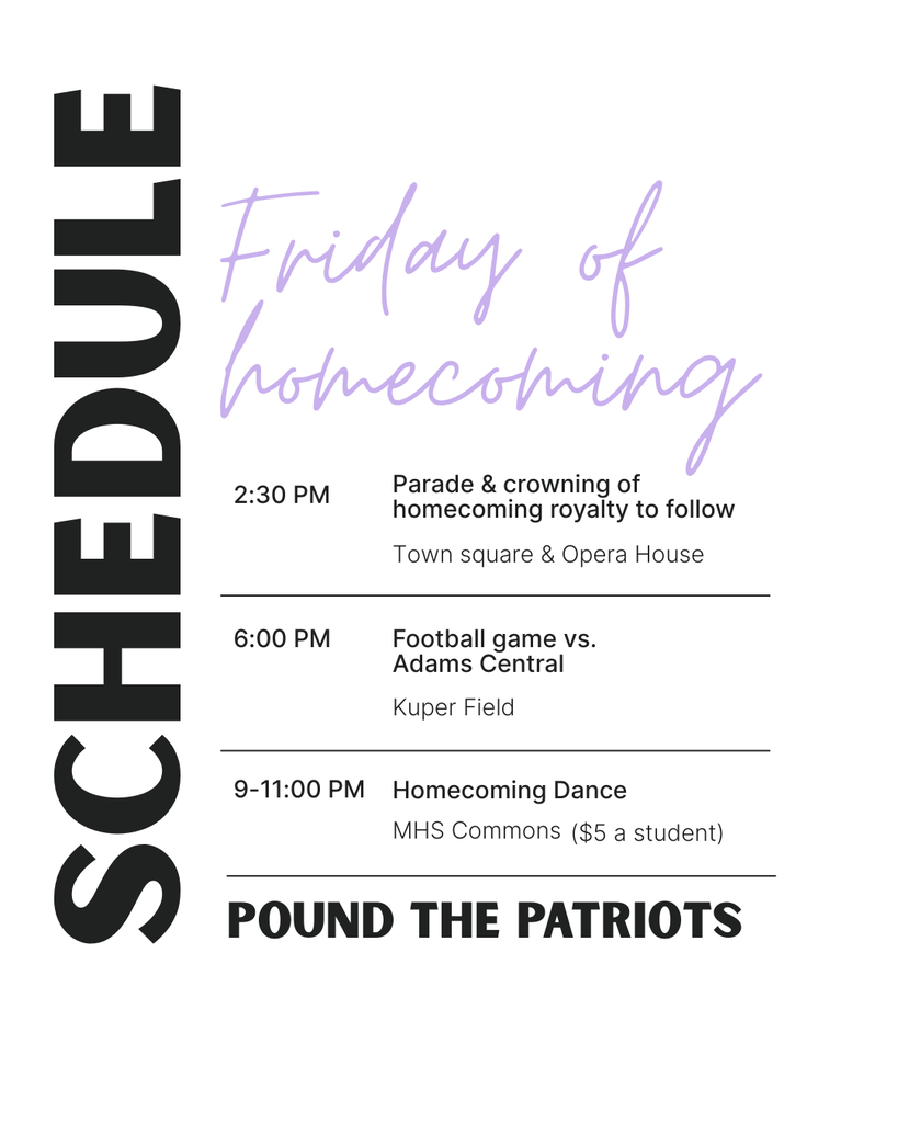 Friday Schedule