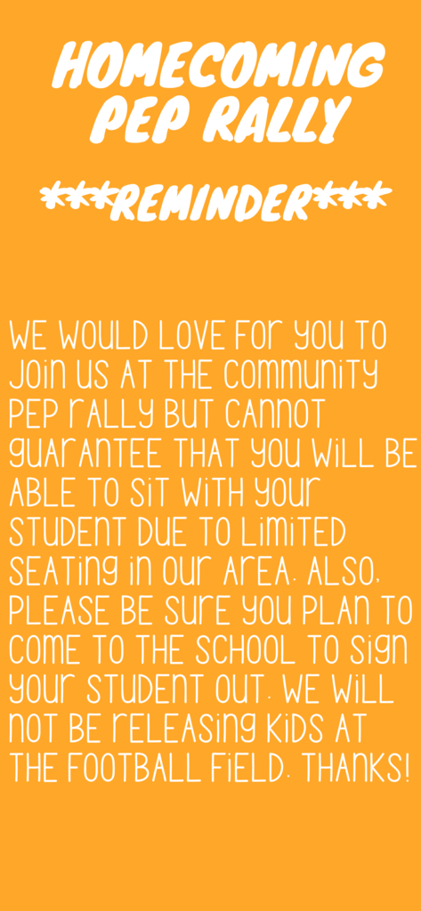 Homecoming pep rally