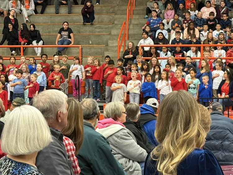 1st Grade Performing at Veterans Day Program