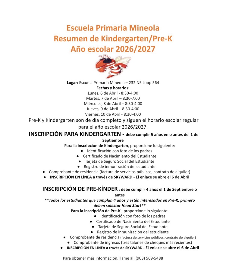Pre-K and Kindergarten Round Up