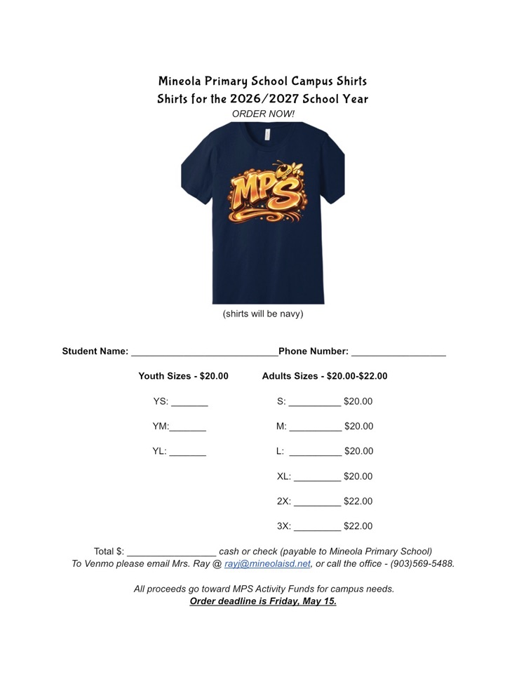 shirt order