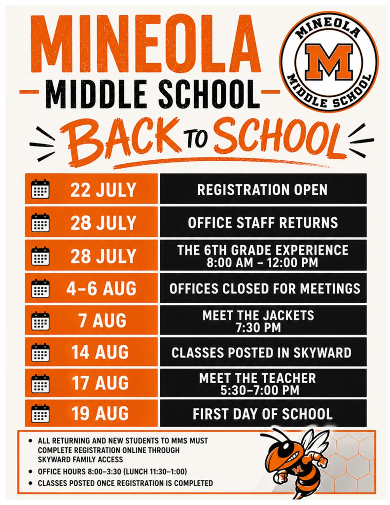 MMS Back To School Dates