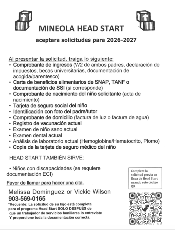 Head Start 26/27 - Open Interviews Thursday, March 19