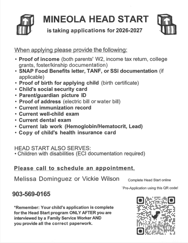 Head Start 26/27 - Open Interviews Thursday, March 19