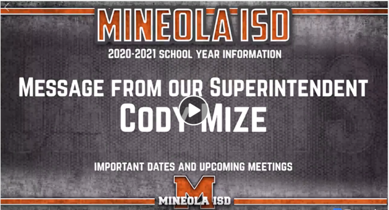 Message From Our Superintendent