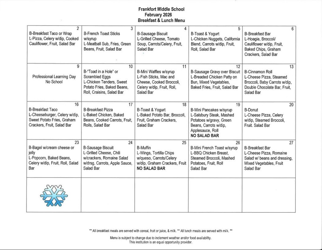 Feb 26 Menu
