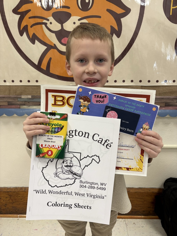 Kindergarten Bobcat of the Month