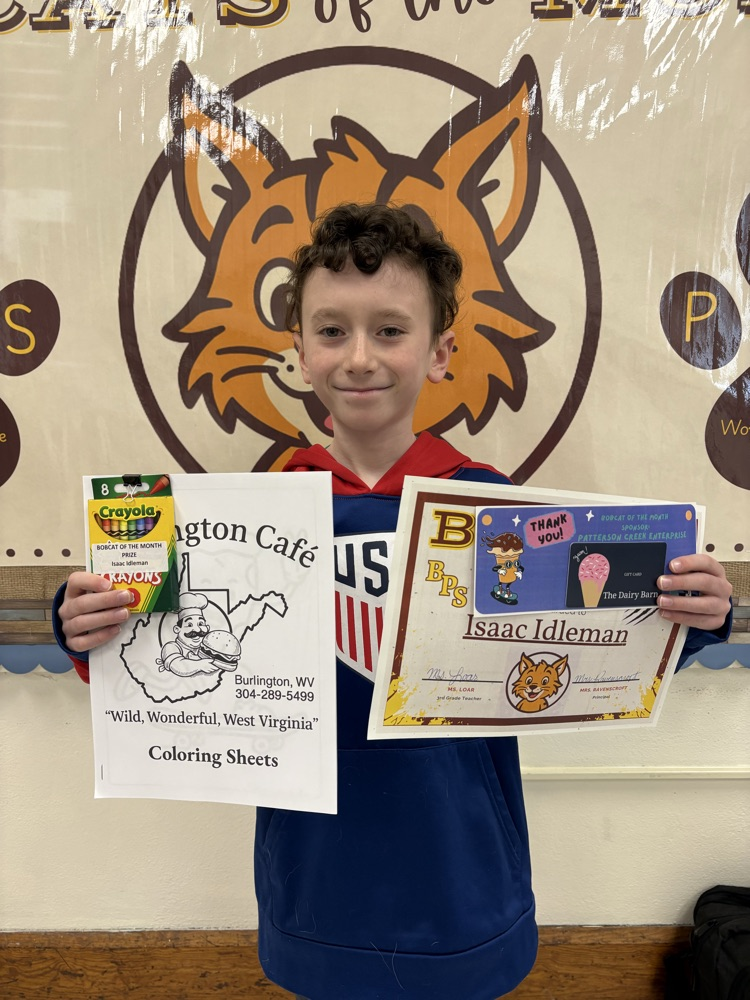 Third Grade Bobcat of the Month