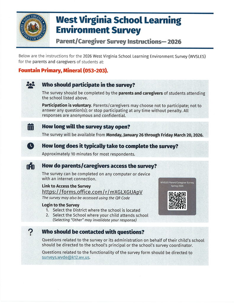 West Virginia School Learning Environment Survey