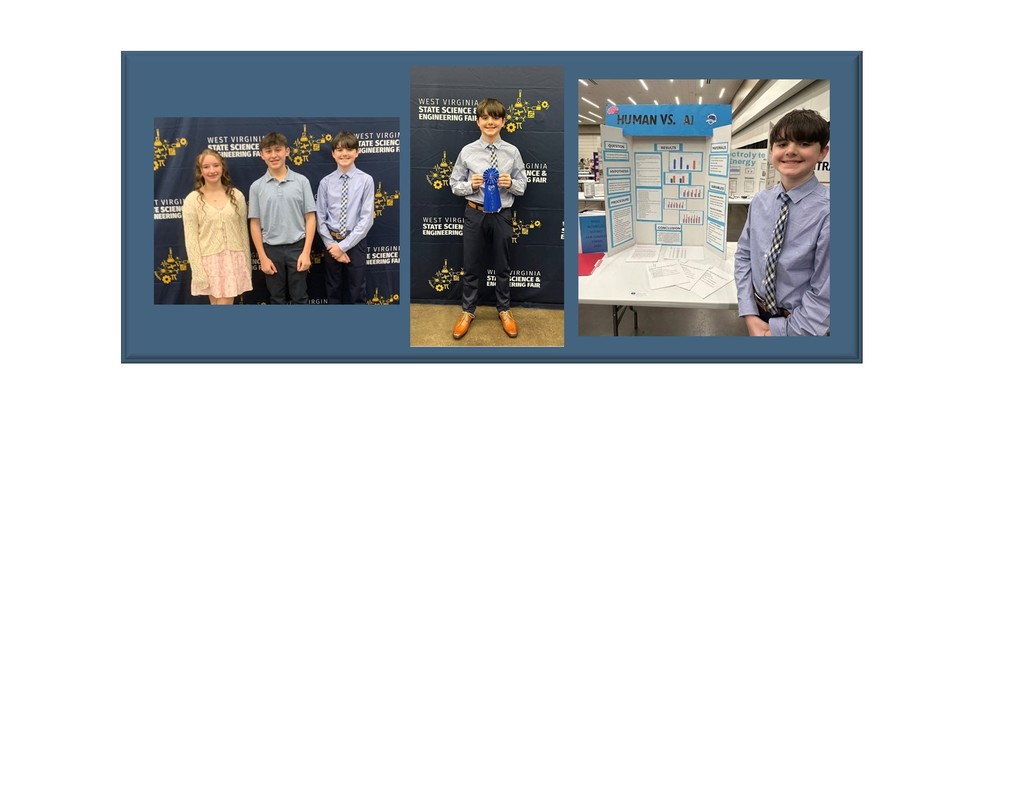 Mineral County students participate in the WV State Science Fair. Vincenzo Altobello from Keyser Middle earned 1st place with his project Human vs. AI.