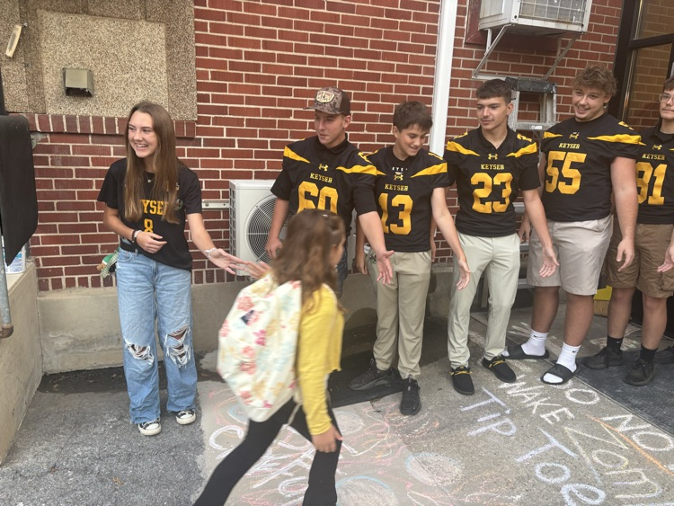 A photo of KHS student athletes welcoming BPS students.