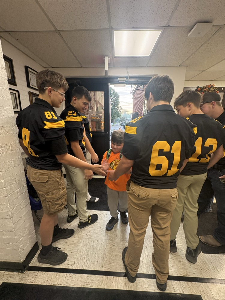 A photo of KHS student athletes welcoming BPS students.