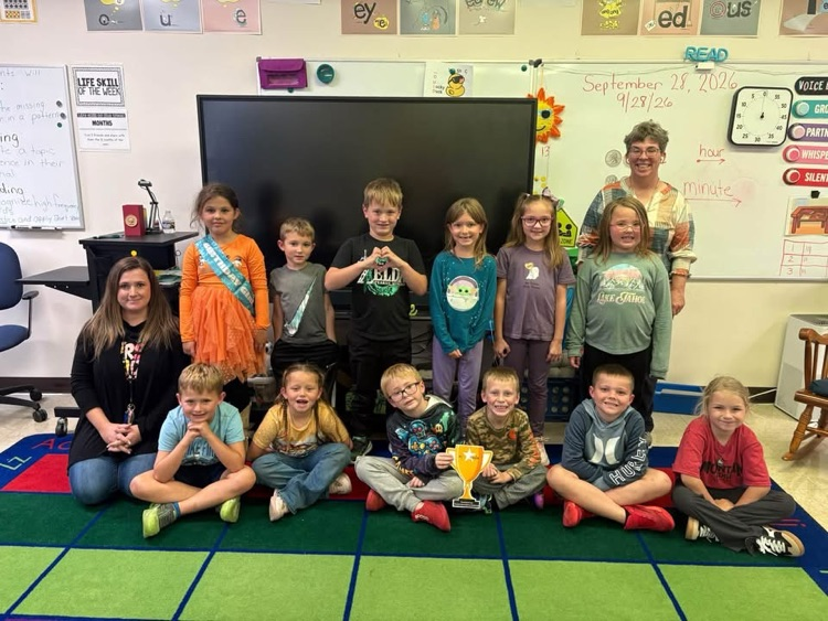 Perfect Attendance Challenge Completed! A photo of the 1st grade class.