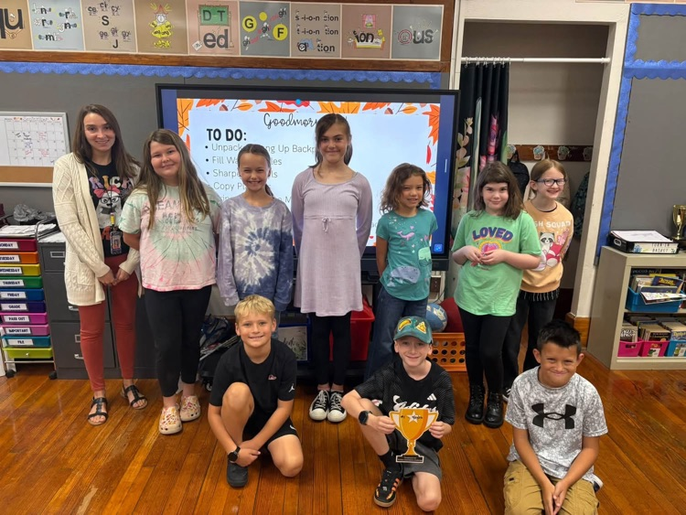 Perfect Attendance Challenge Completed! A photo of the 4th grade class.