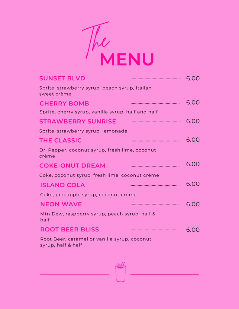 Describes food truck's menu