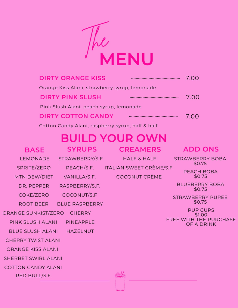 Describes food truck's menu