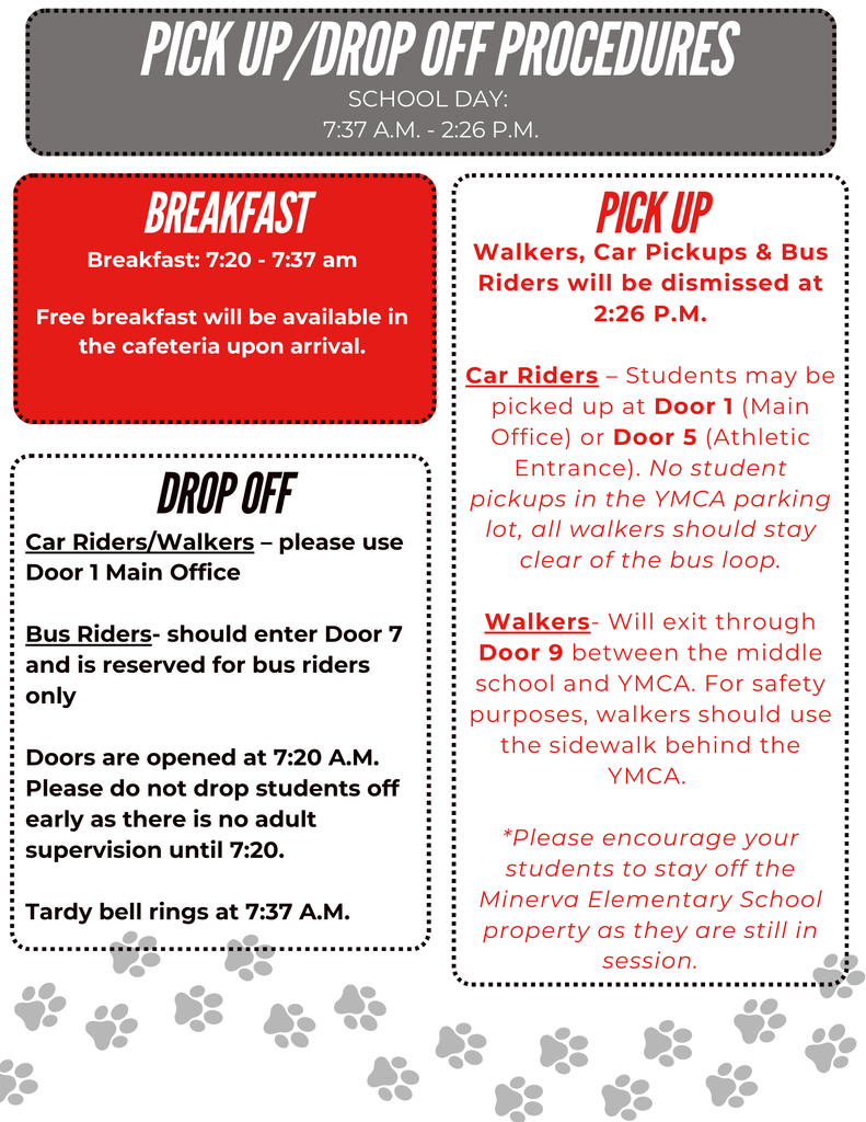 Welcome Back Information Page 2
