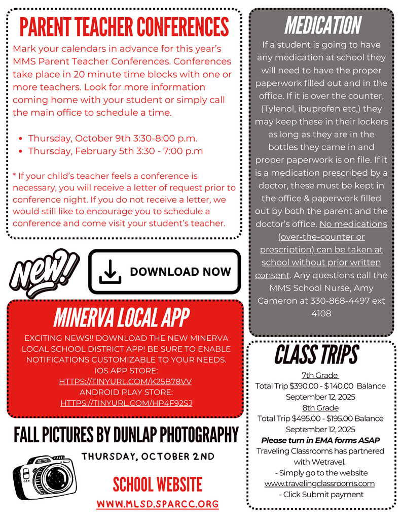 Welcome Back Information Page 5