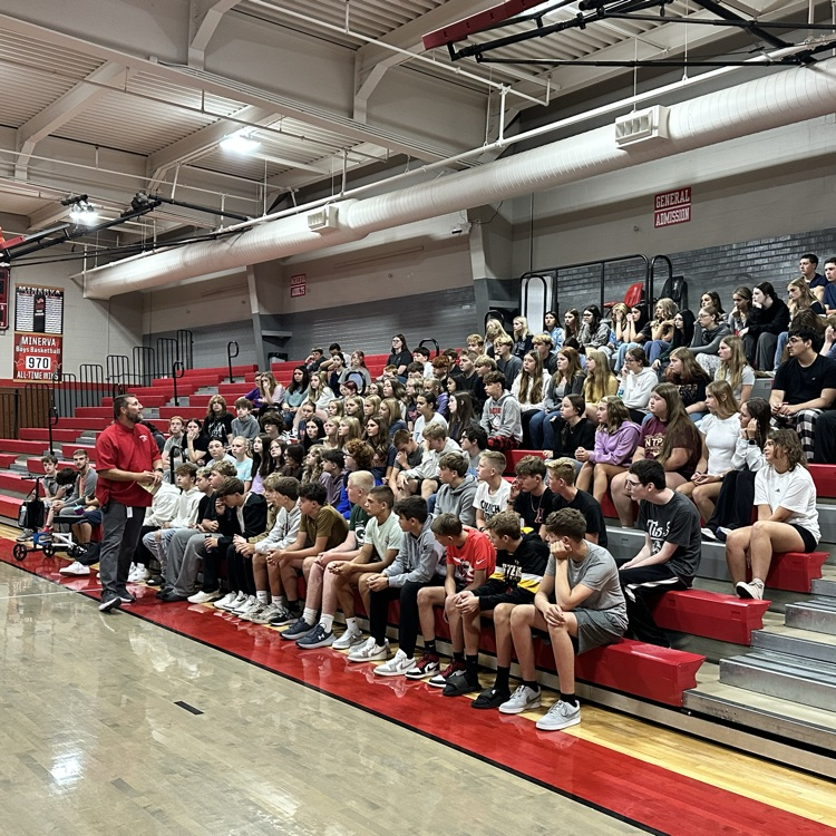 “MHS Class Meetings today! Setting expectations and building the foundation for an amazing 2025-2026 school year. Let’s make it the best one yet—Go Lions! 🦁❤️ #MinervaPride”