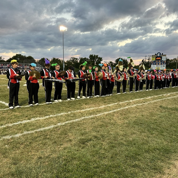 The Pride of Minerva!!! 🦁🎶 What a great halftime show from the Minerva Band tonight! 💛❤️ Way to represent, Lions! #MinervaPride #GoLions